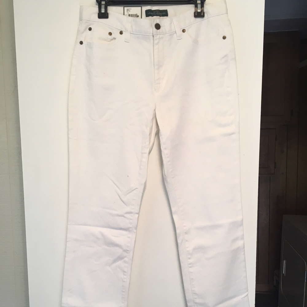 Ralph Lauren Classic Straight White Jeans Size 10